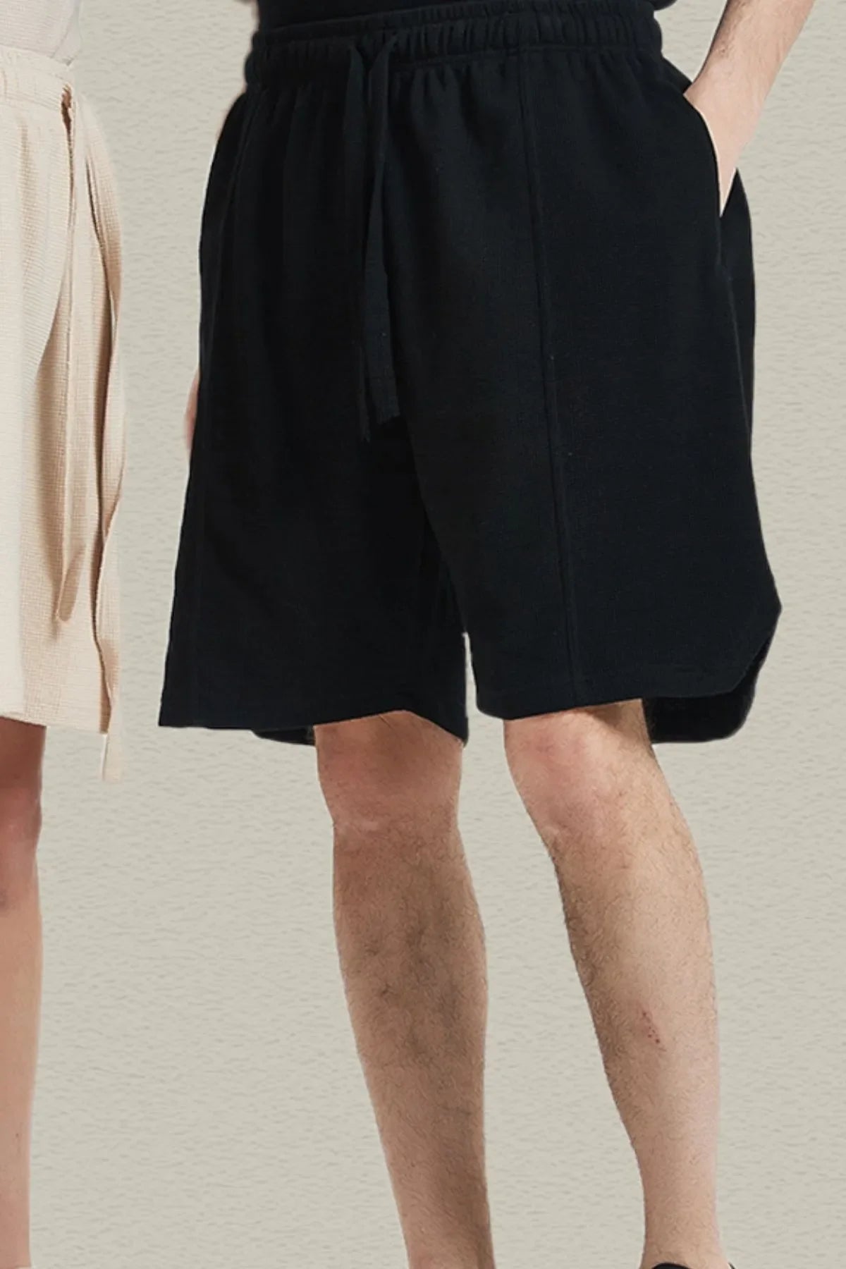 Men's Drawstring Pocketed Jogger Shorts