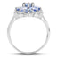 Anillo de Compromiso de Plata Esterlina con Tanzanita de 2.46 Quilates