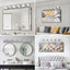LED Modern Chrome 6-Light Vanity Lights Fixtures Over Mirror Bath Wall Lighting - Korvel