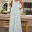 Elegant Printed Wide Leg Jumpsuit with Pockets