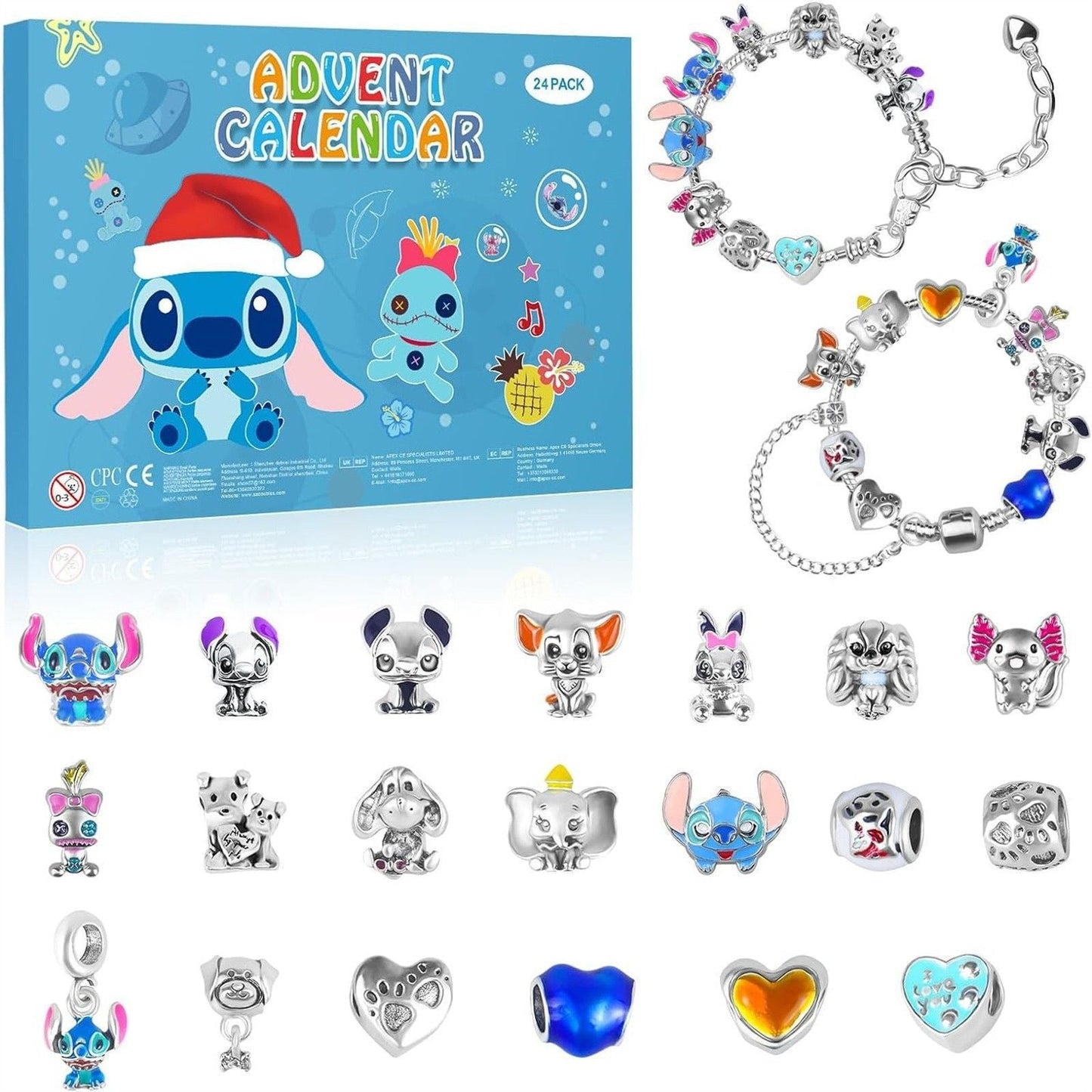 New Stitch Jewelry Paper Box Gift Box Packaging Christmas Halloween Gift 24 Grid Blind Box Bracelet Gift Box - Korvel