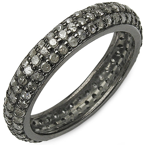 Bague de fiançailles en argent sterling .925 avec diamant TLB véritable de 1,40 carat