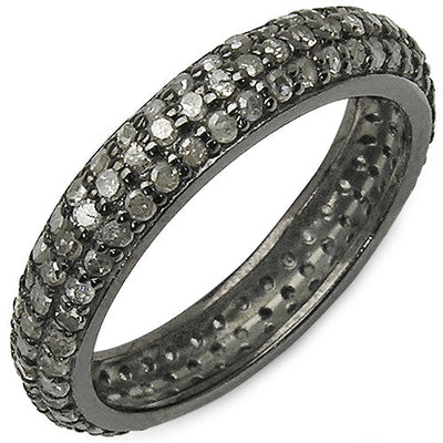1.40 Carat Genuine TLB Diamond .925 Sterling Silver Engagement Ring