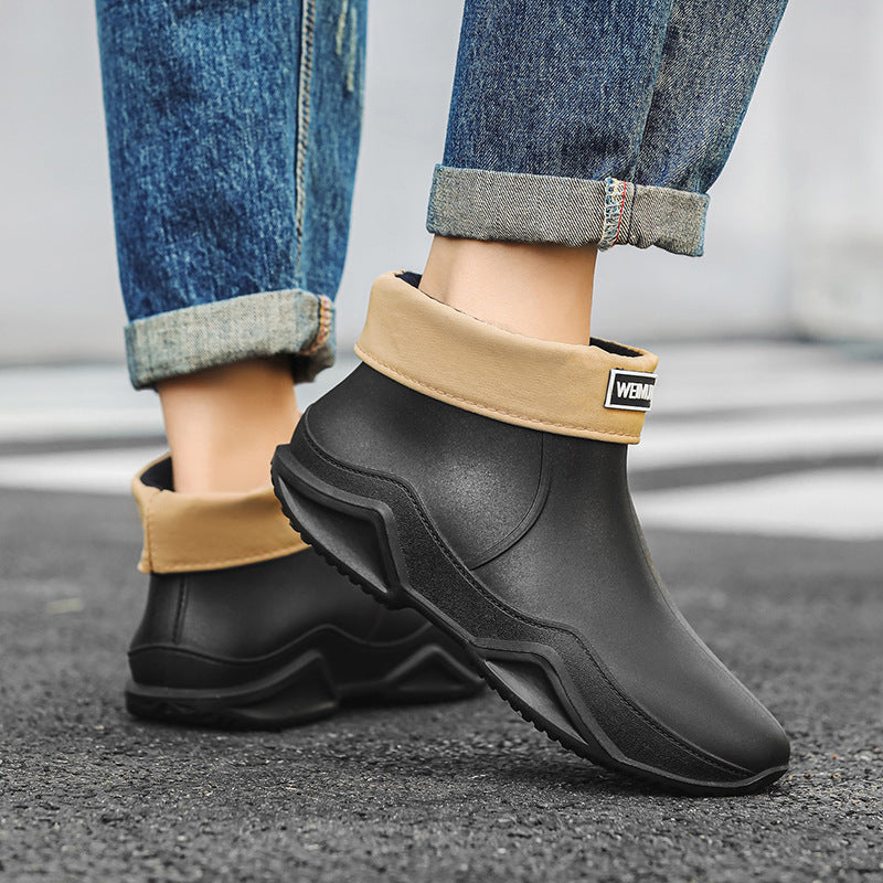 Bottes de pluie imperméables courtes pour hommes