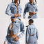 Veste en denim slim-fit rétro pour femmes