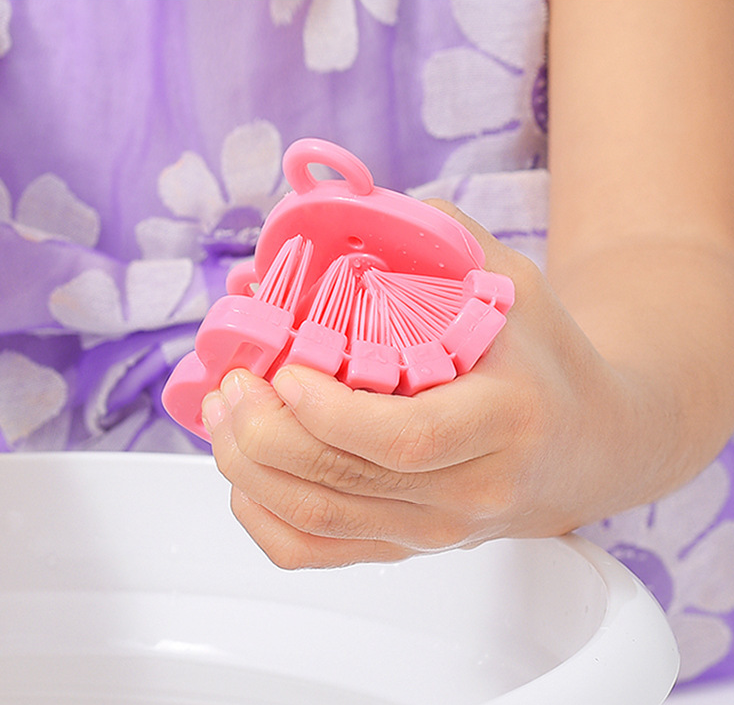 Cartoon hand washing brush baby and children's hand washing tool cleaning nail crevice dirt cleaning brush - Korvel