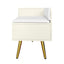 Modern Shoe Storage Bench with Hidden Storage and Upholstered Cushions for Bedside, Living Room and Entryway ((Antique White) - Korvel