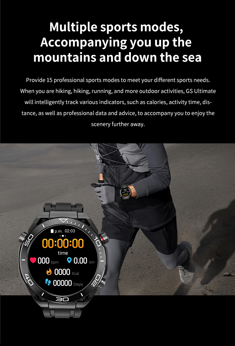 GS ultimate full touch screen smartwatch sports running Bluetooth call bracelet - Korvel