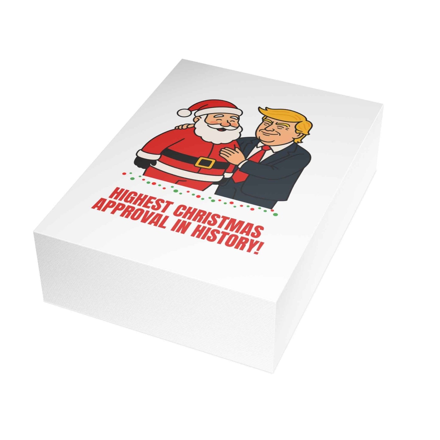 Santa’s Approval Ratings Christmas Card – Sets of 1, 10, 30, 50