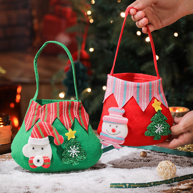 Christmas Safe Fruit Bag, Apple Bag, Christmas Gift Bag, Santa Claus, Snowman, Elk, Kindergarten Decoration Candy - Korvel