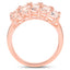 14K Rose Gold Plated 3.30 Carat Genuine Morganite Ring