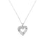 Collier Pendentif Cœur en Diamants Baguette en Argent Sterling