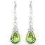 Boucles d'oreilles en péridot véritable de 2,80 carats et zircon blanc