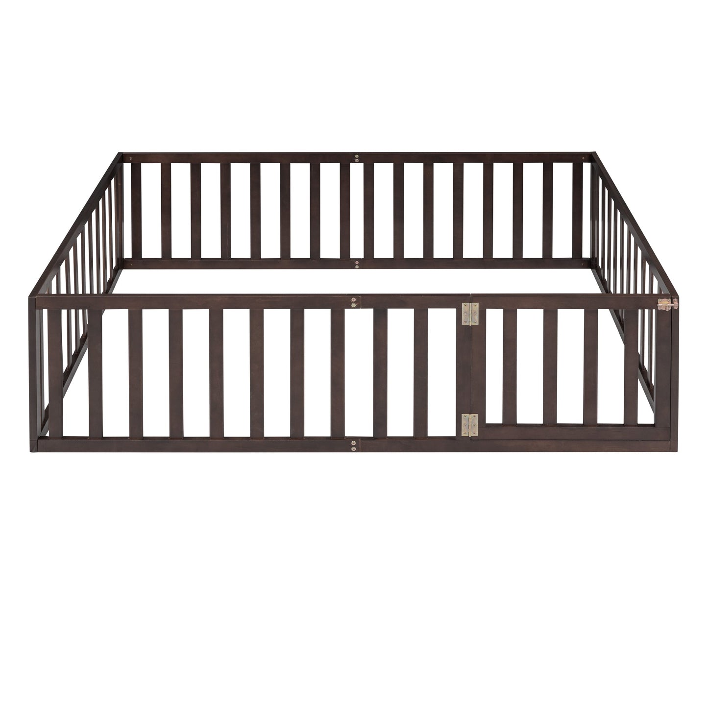 Full Size Wood Daybed Frame with Fence Walnut(OLD SKU:WF289662AAL) - Korvel