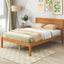 Platform Bed Frame with Headboard, Wood Slat Support No Box Spring Needed Full  Oak - Korvel