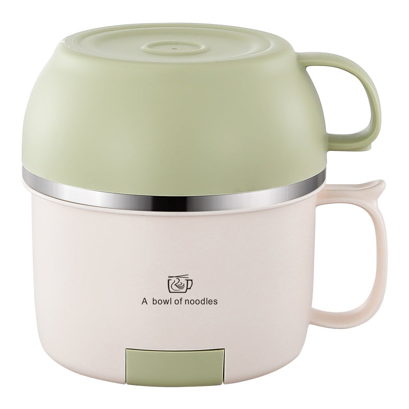 Anti-scalding 304 stainless steel lunch box instant noodle bowl with lid and handle lunch box - Korvel