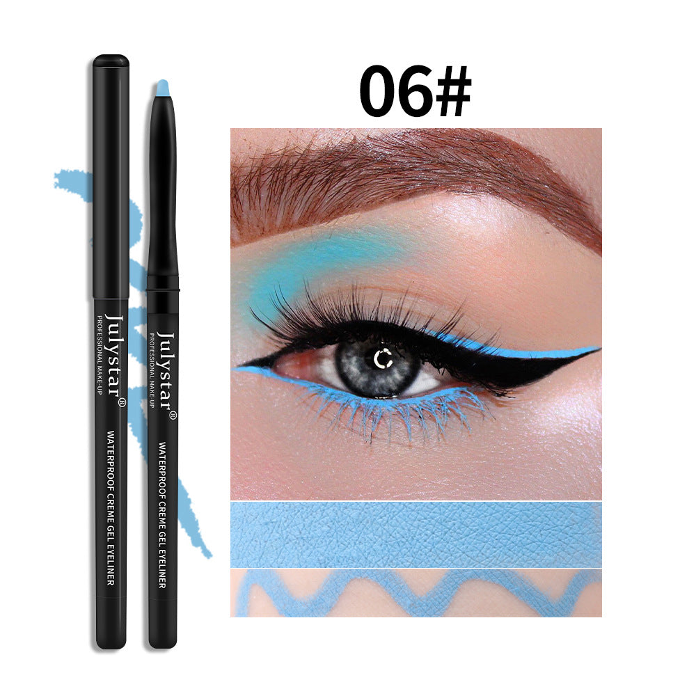 White Eyeliner Pencil Color Eyeliner Cream Not Easy To Smudge Waterproof Oil-Proof Slim Eyeliner Gel Pencil - Korvel