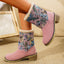 Botas de Nieve Bordadas con Flores de Estilo Étnico para Mujeres