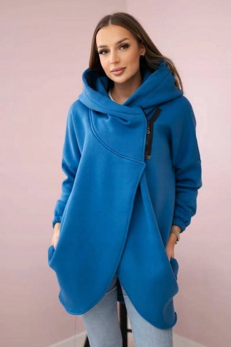 Women's Plus Size Solid Color Overcoat