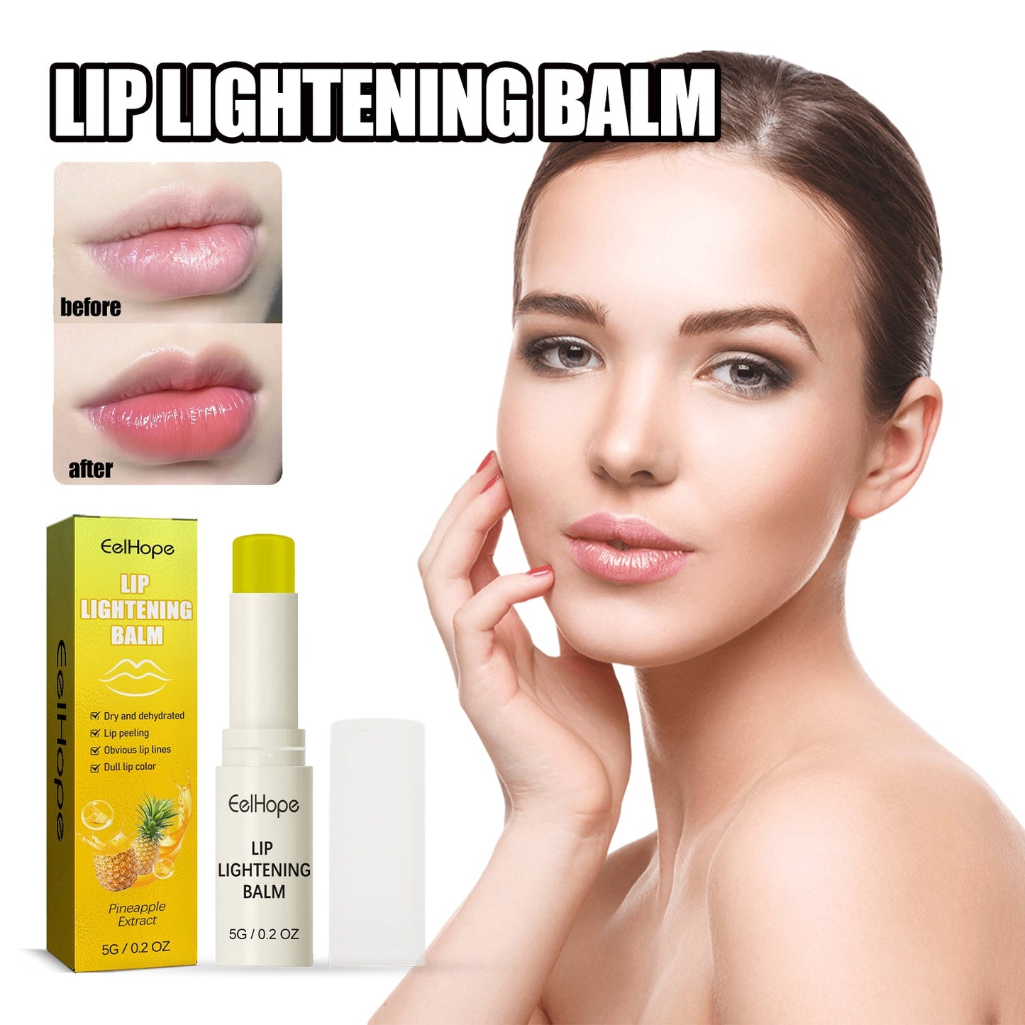 Pineapple Hydrating Lip Balm for Soft, Smooth Lips