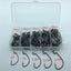 Rompin 100pcs/box High carbon Steel Fishing Hooks Crank Lead Sharp worm  2# 1# 1/0# 2/0# 3/0# mix size - Korvel