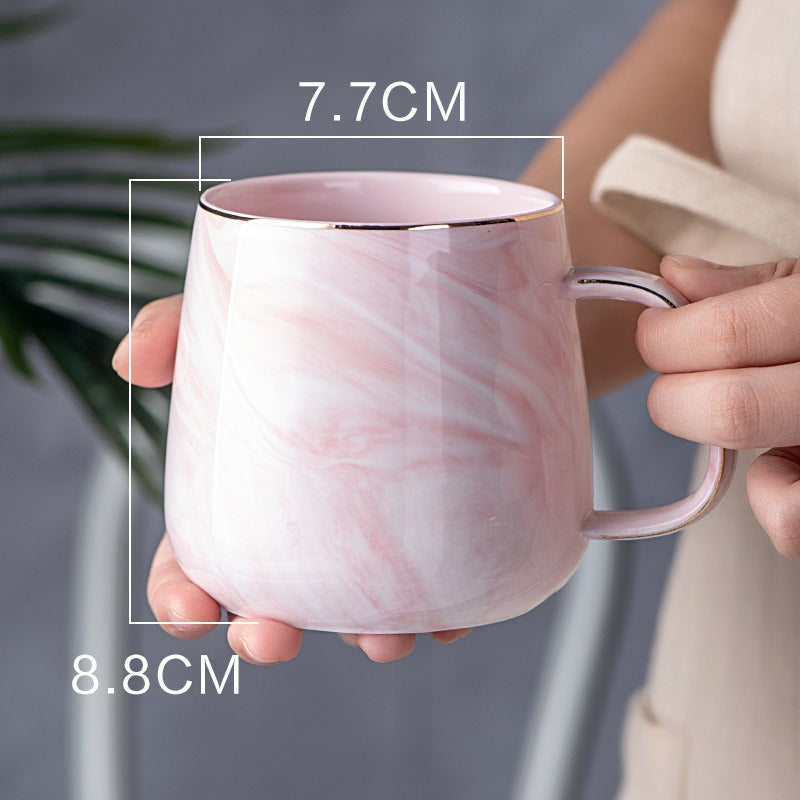Elegant Gold Rimmed Ceramic Coffee Mug