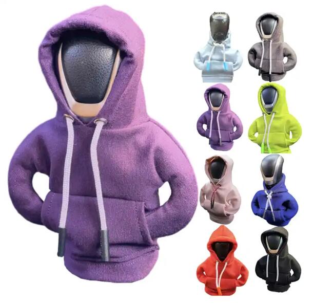Automotive Interior Accessories Fashionable Hooded Shirt Shift Knobs Mini Hoodie Car Gear Shift Cover - Korvel