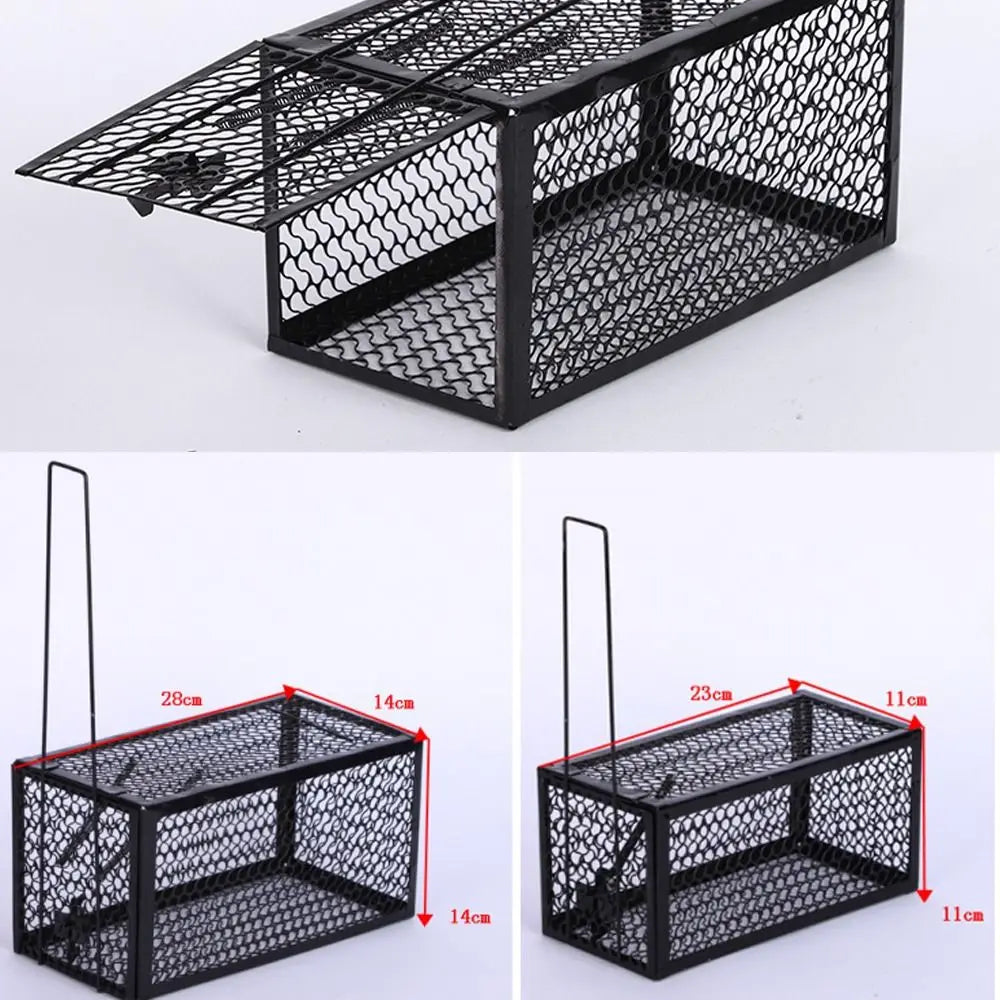Self-locking Trap Catcher Mouse Rat Bait Mice Live Box Mice Trap Cage Household Mouse Catcher  Animal Control Hamster Iron Cage - Korvel