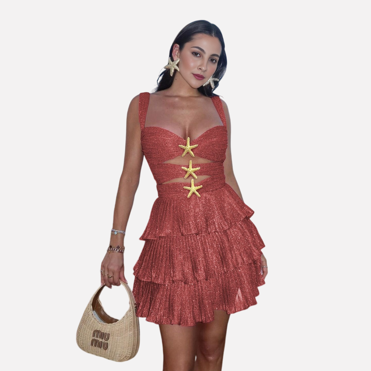A-shaped cake skirt one-piece beach set sexy one-piece - Korvel