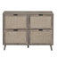 4 Door Shoe Rack, Freestanding Modern Shoe Storage Cabinet, for Entryway - Korvel