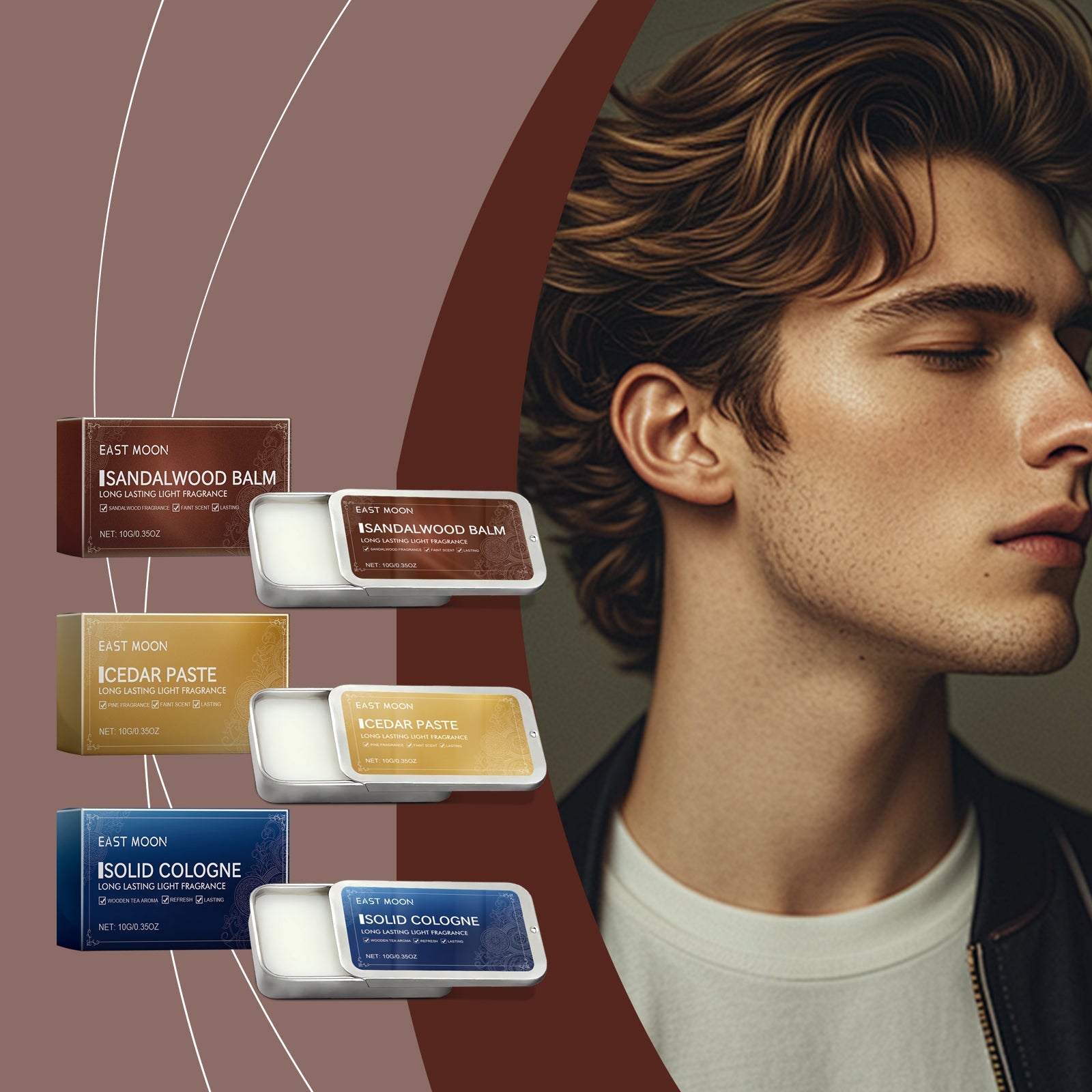 Men's Solid Balm Portable Solid Balm For Long-Lasting Fragrance Refreshing And Non-Sticky - Korvel