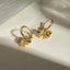 18K Gold-Plated Bow Earrings - Korvel