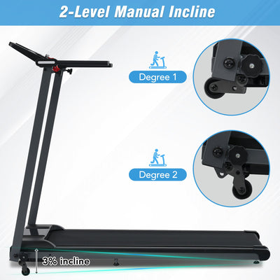 NEW Folding Treadmills Walking Pad Treadmill for Home Office -2.5HP Walking Treadmill With Incline Bluetooth Speaker - Korvel