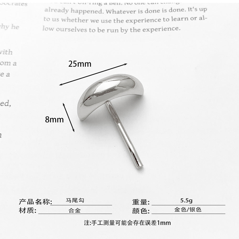 Japanese and Korean headdress accessories hairpins fashionable and simple small fresh ponytail hairpins for girls metal high-grade hair hooks and hair buckles - Korvel