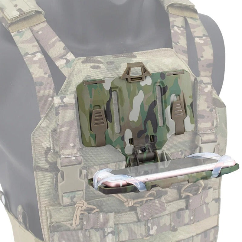 Folding navigation board MOLLE mount tactical vest mobile phone holder navigator chest mount universal - Korvel
