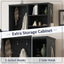 Armoire d'entrée élégante et multifonctionnelle avec rangement en bleu antique