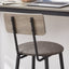 Bar Table Set with 4 Bar stools PU Soft seat with backrest Grey 47.24'' L x 23.62'' W x 35.43'' H - Korvel