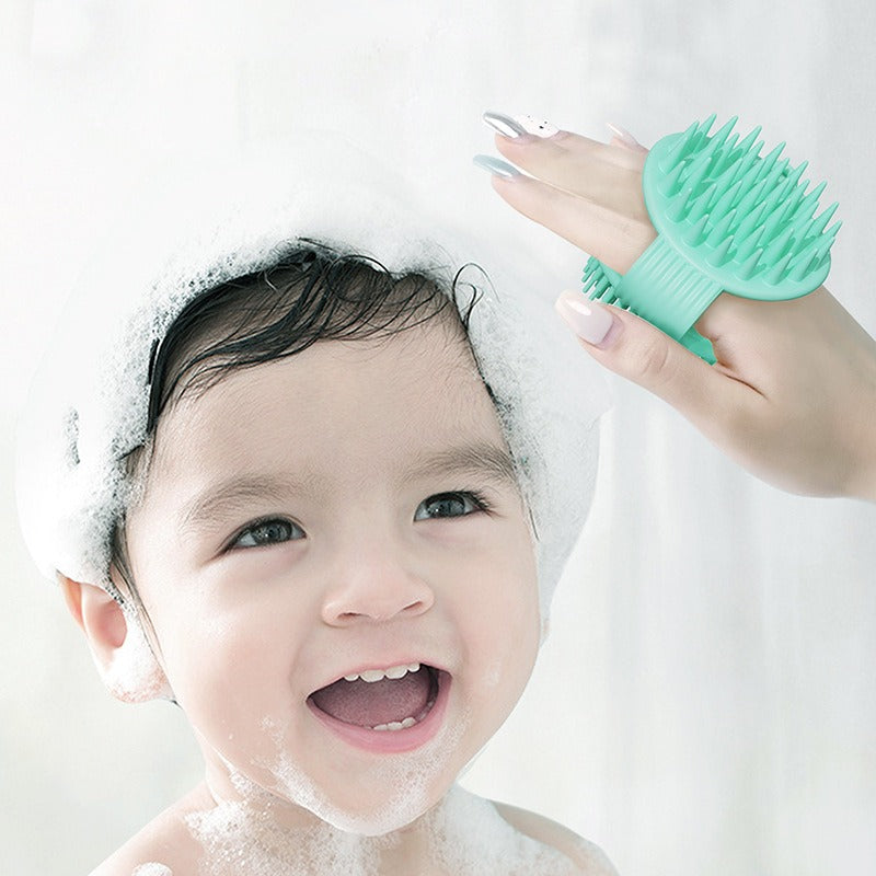 Soft adhesive double-sided hair brush massager for adults and children hair brush for gods bathroom shower brush head massage - Korvel