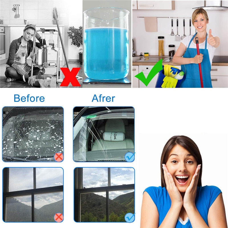 10PCS Car Solid Wiper Tablets for Window Cleaning