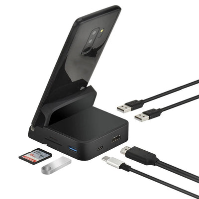 8 in 1 Type C HUB Docking Station Phone Stand USB C To HDMI-compatible Dock Power Charger Adapter For MacBook For Samsung HUAWEI - Korvel
