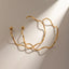 Stainless Steel Wave Shape C-Hoop Earrings