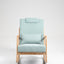 Premium Upholstered Rocking Chair with Lumbar Pillow