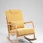 Rocking Chair Upholstered Fabric Rocking Armchair Indoor with High Backrest Glider Chairs and Lumbar Pillow for Living Room - Korvel