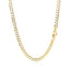14k Two Tone Gold Pave Curb Chain - 3.6 mm