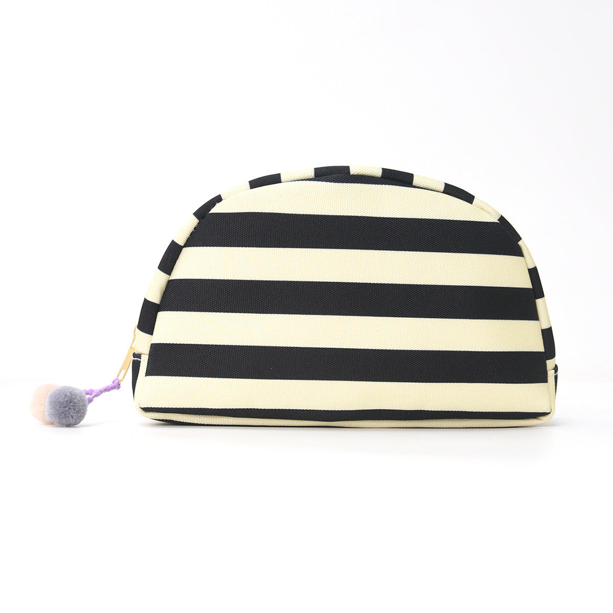 Trousse de maquillage en forme de coquillage rayé pour un usage quotidien