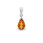 Colgante de Citrino de 0.70ct en Oro Blanco de 10KT