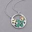 1.35 Carat Genuine Emerald & White Topaz Sterling Silver Pendant