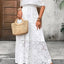 Robe Maxi Élégante à Épaules Dégagées pour l'Été