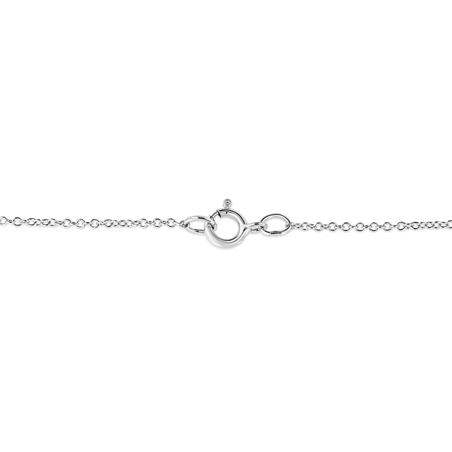 Collar de Colgante en Forma de Sol con Acento de Diamante en Plata Esterlina .925