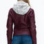 Veste à couches à double fermeture éclair pour femmes, chaude et élégante, avec capuche en fausse fo